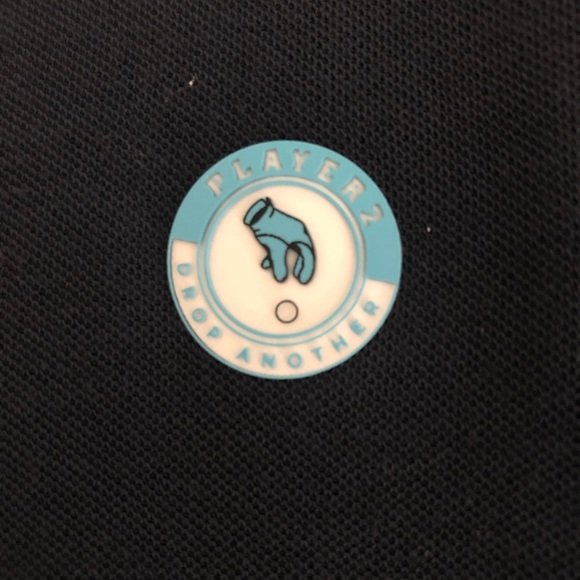 Player 2 Mens Short Sleeve Golf Polo Navy Blue Size Large Perfect condition - Picture 2 of 7